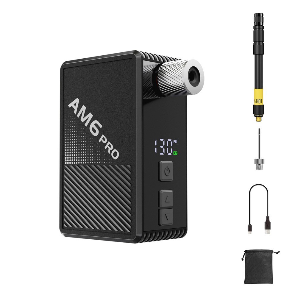 Bike Tire Inflator Portable Electric 130 PSI with 800mAh Battery and LCD Screen