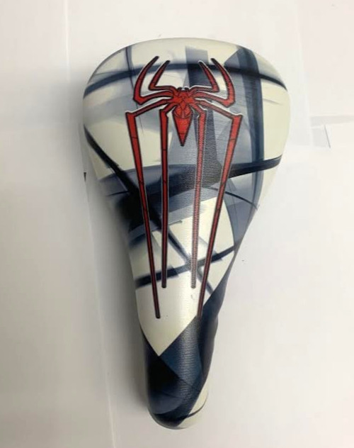Spiderman Kids Bike Saddle with 25.4 Seatpost and Saddle Clamp