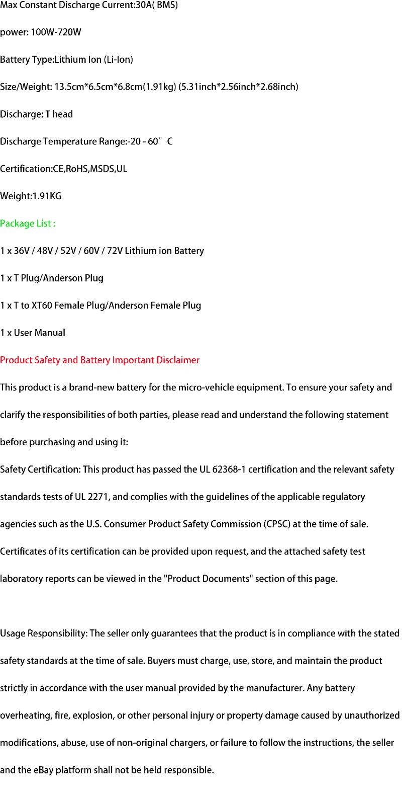 48V 36V 8Ah 10Ah 14Ah 20Ah Ebike Lithium Battery for Electric Bicycle Scooters