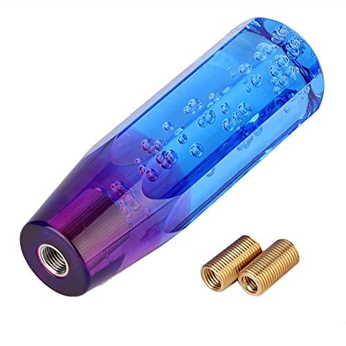 Universal Acrylic Shift Knob, Ergonomic Shifter Lever with 2 Blue purple