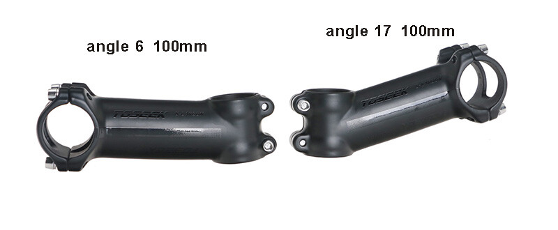 TOSEEK Aluminum Bicycle Stem 6°/17° MTB Road Biek Handlebar Stem 31.8*60-120mm