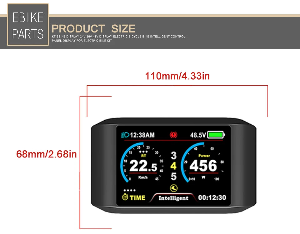 E-bike LCD 750C Display for Electric Bicycle Mid Drive Motor 36V 48V 52V 60V