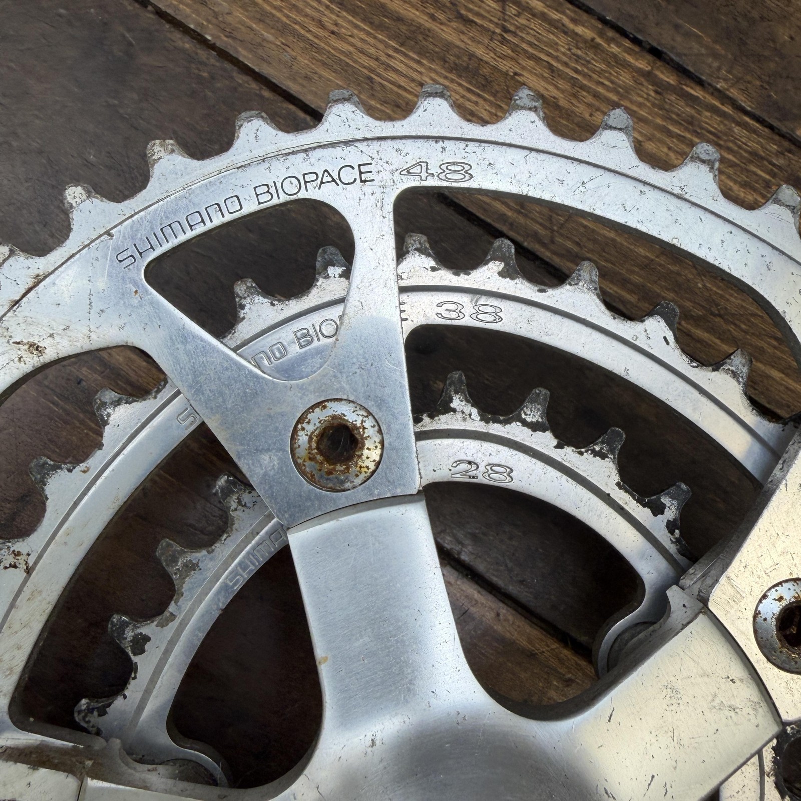 Vintage Shimano Deore XT FC-M730 Crankset 175mm 110 BCD Triple Biopace MTB Japan