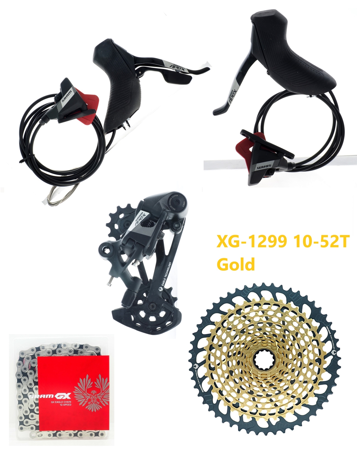 SRAM APEX 1×12 Eagle Mechanical Shifter/Rear Derailleur/CN/CS Groupset READ
