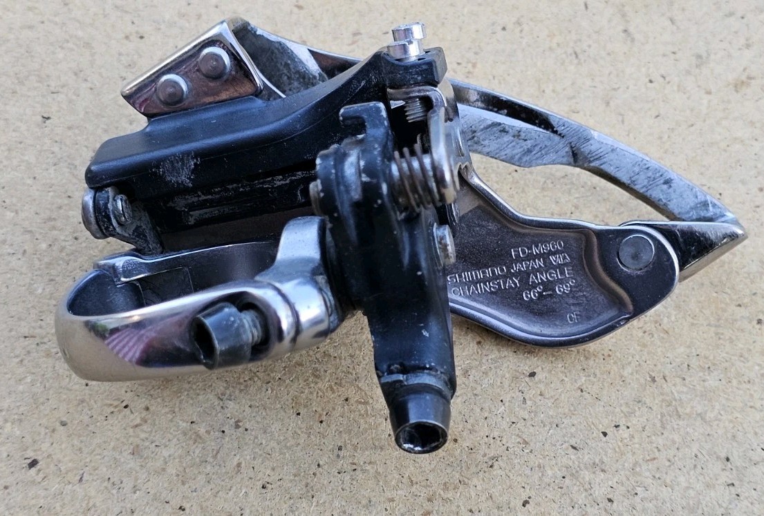 Shimano XTR FD-M960 Front Derailleur Clamp-On Dual Pull 9-Speed Triple 34.9