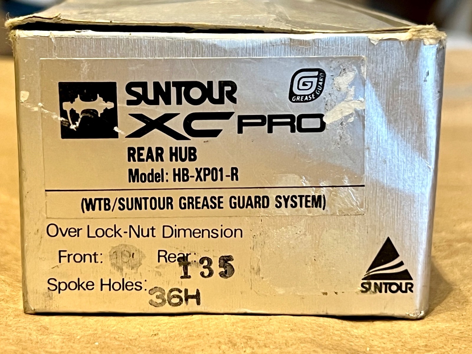 Suntour XC Pro Rear Hub HB-XP01-R – 36H 135mm Polished NOS NIB Grease Guard NEW