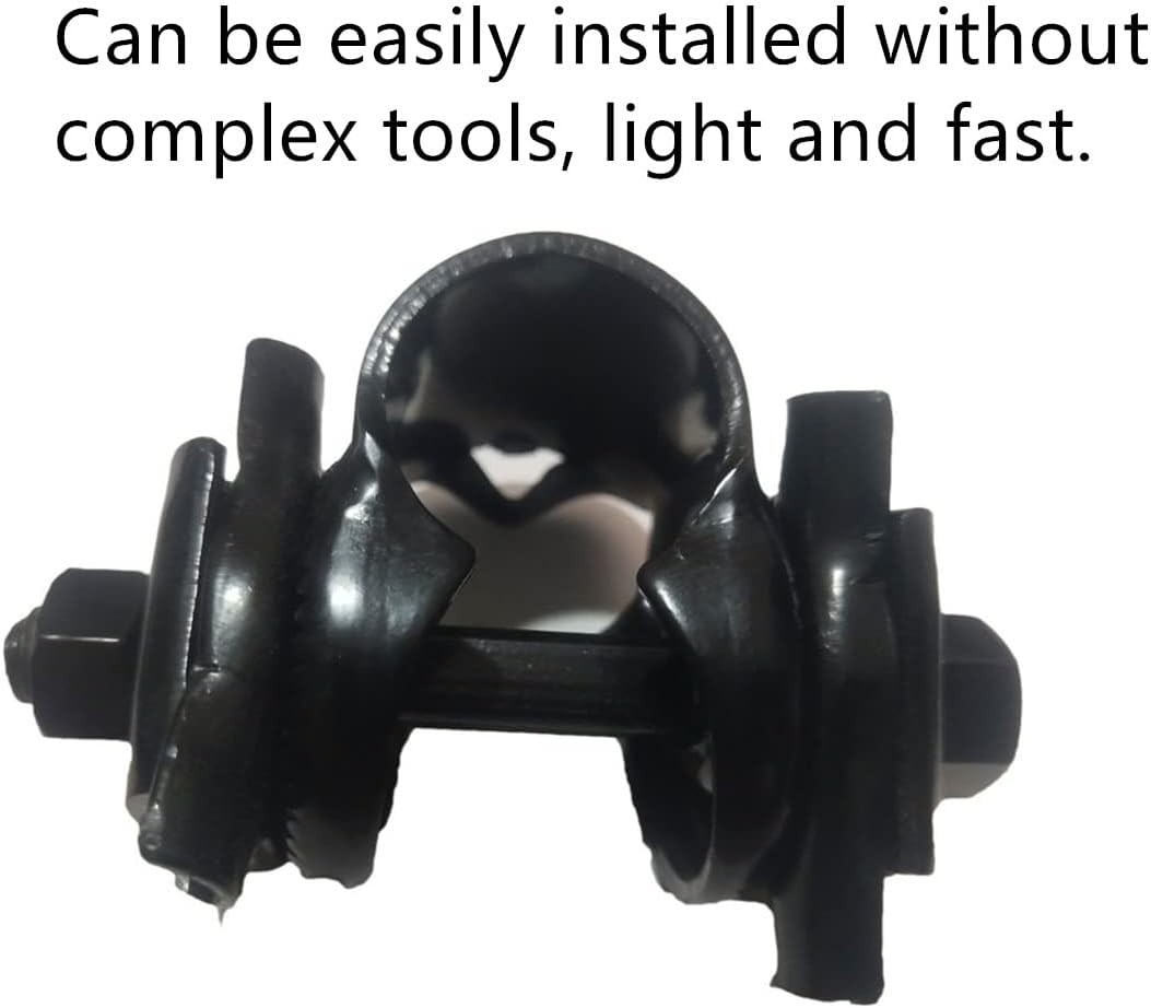 2PCS High-Quality Iron Bike Seat Clamps for Standard Rail Saddles – Black