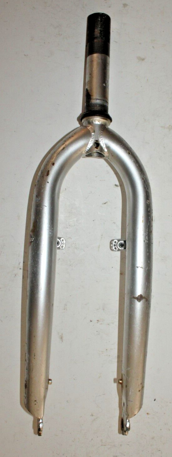24″ Kids MTB Bike Fork 11/8″ Threaded 135mm 1070g Steel Canti Silver USA Ship