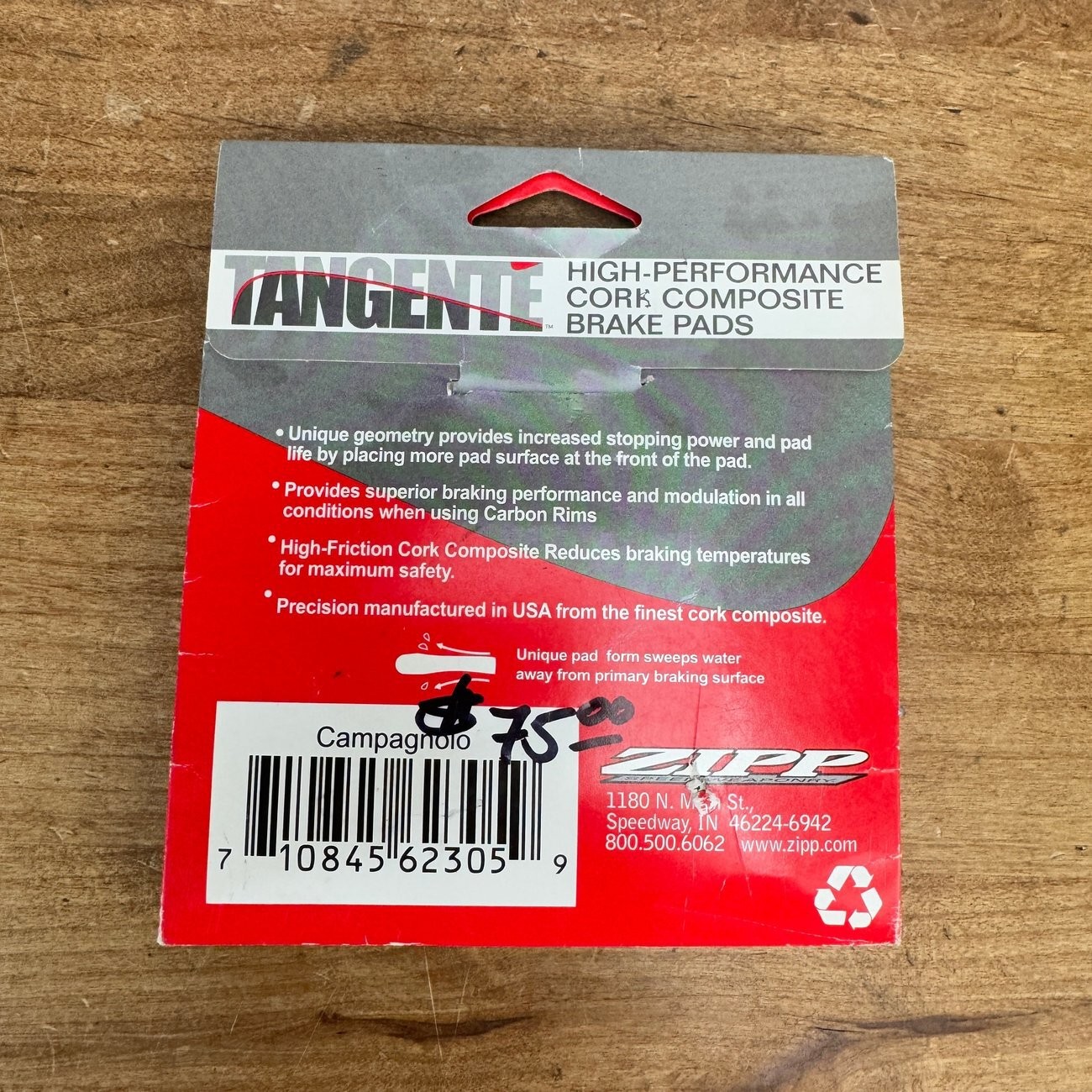 New! Zipp High Performance Cork Composite Brake Pads for Campagnolo Calipers
