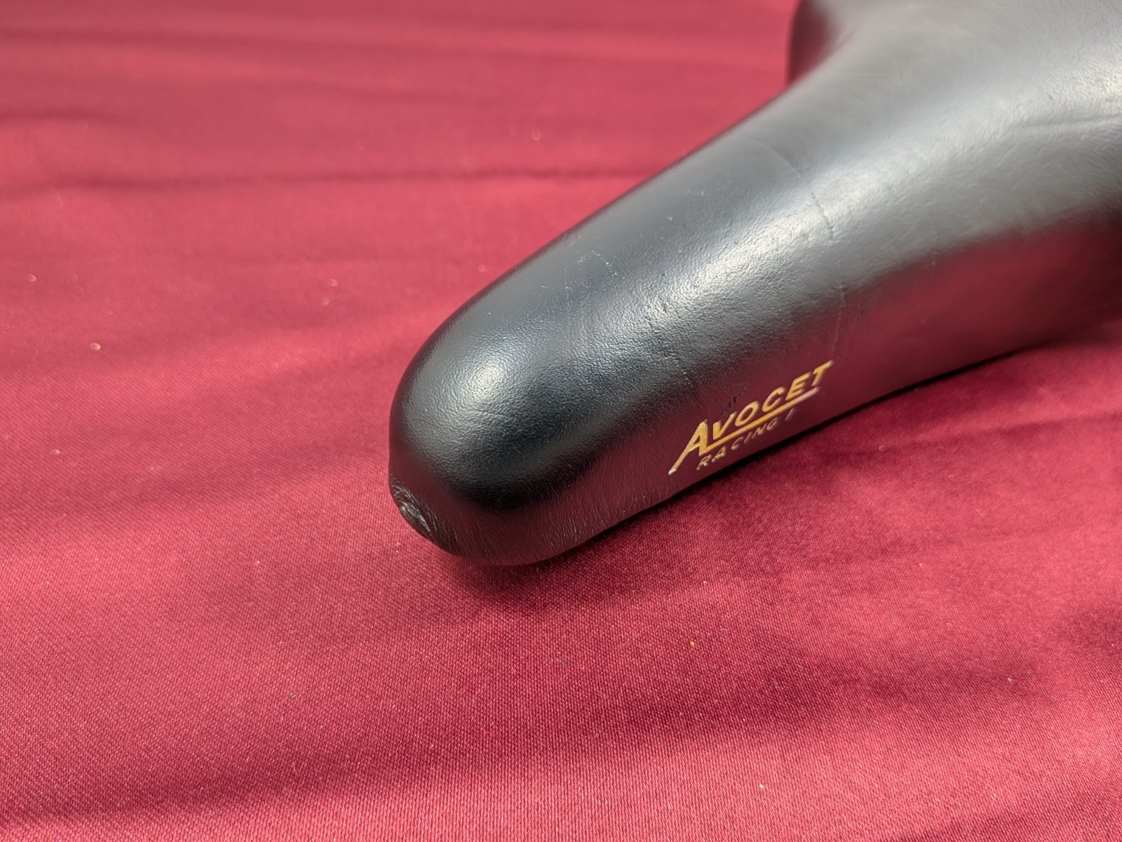 Vintage Avocet Racing 1 Leather Bicycle Comfort Saddle 27x17cm SA24