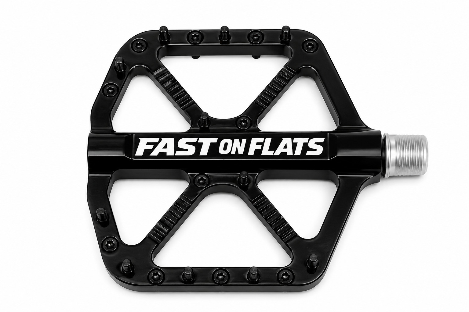 Fast On Flats Lightweight Aluminum Flat Pedals Triple Bearings MTB Gravel Road
