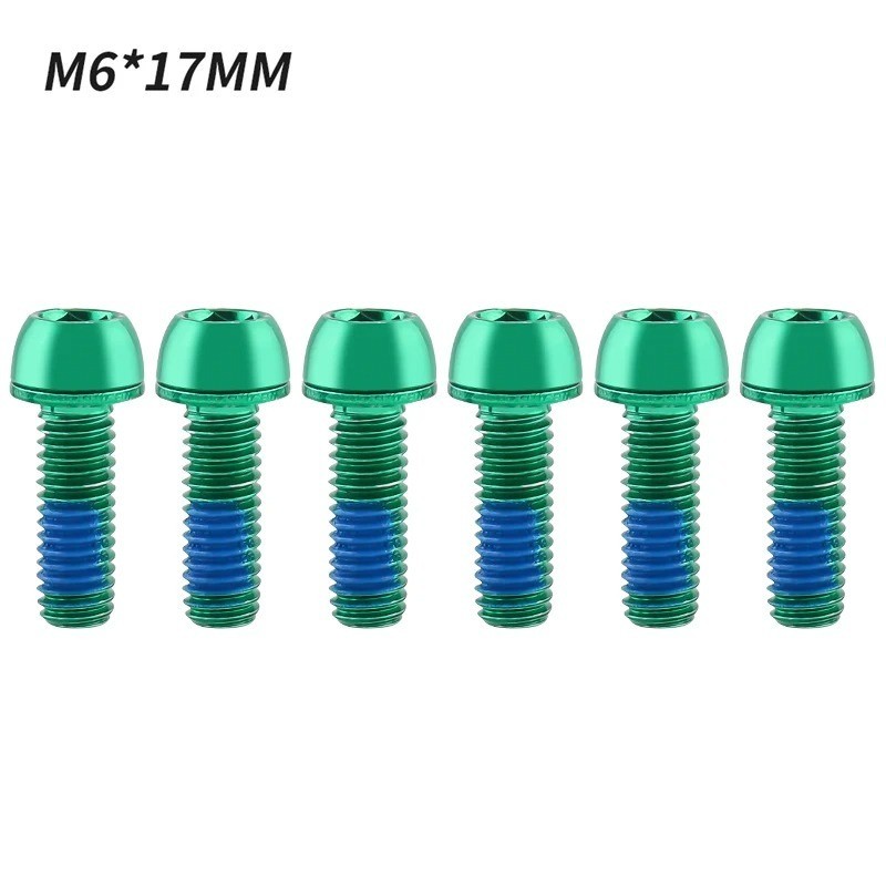 MUQZI 6Pcs M6x17mm Bike Disc Brake Caliper Bolts MTB Stem Crank Screw Set