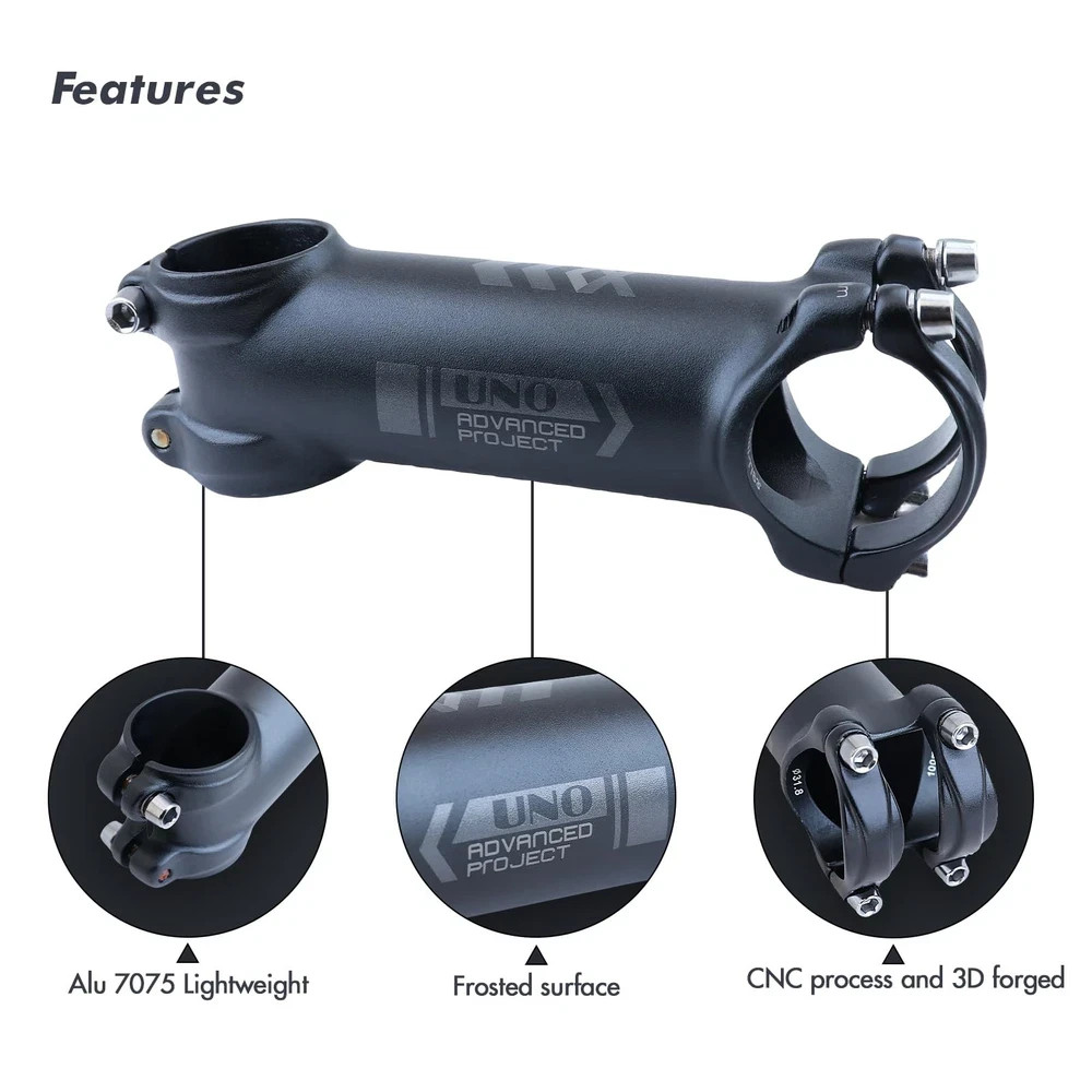 UNO Bike Stem Ultralight -7 Degree for 31.8mm – 100mm
