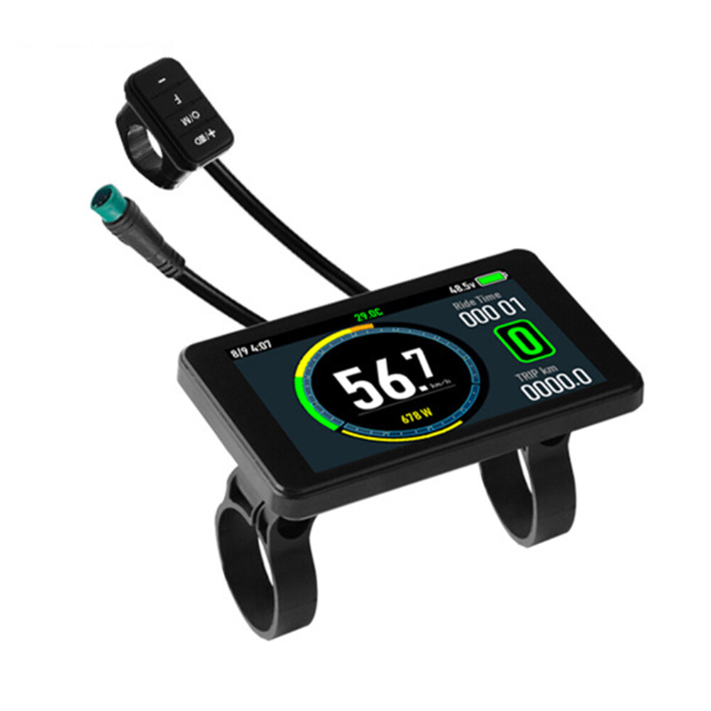 24V-72V E-Bike T8 Colorful LCD Display For UART #2/5S/APT/KT/Bafang Protocol