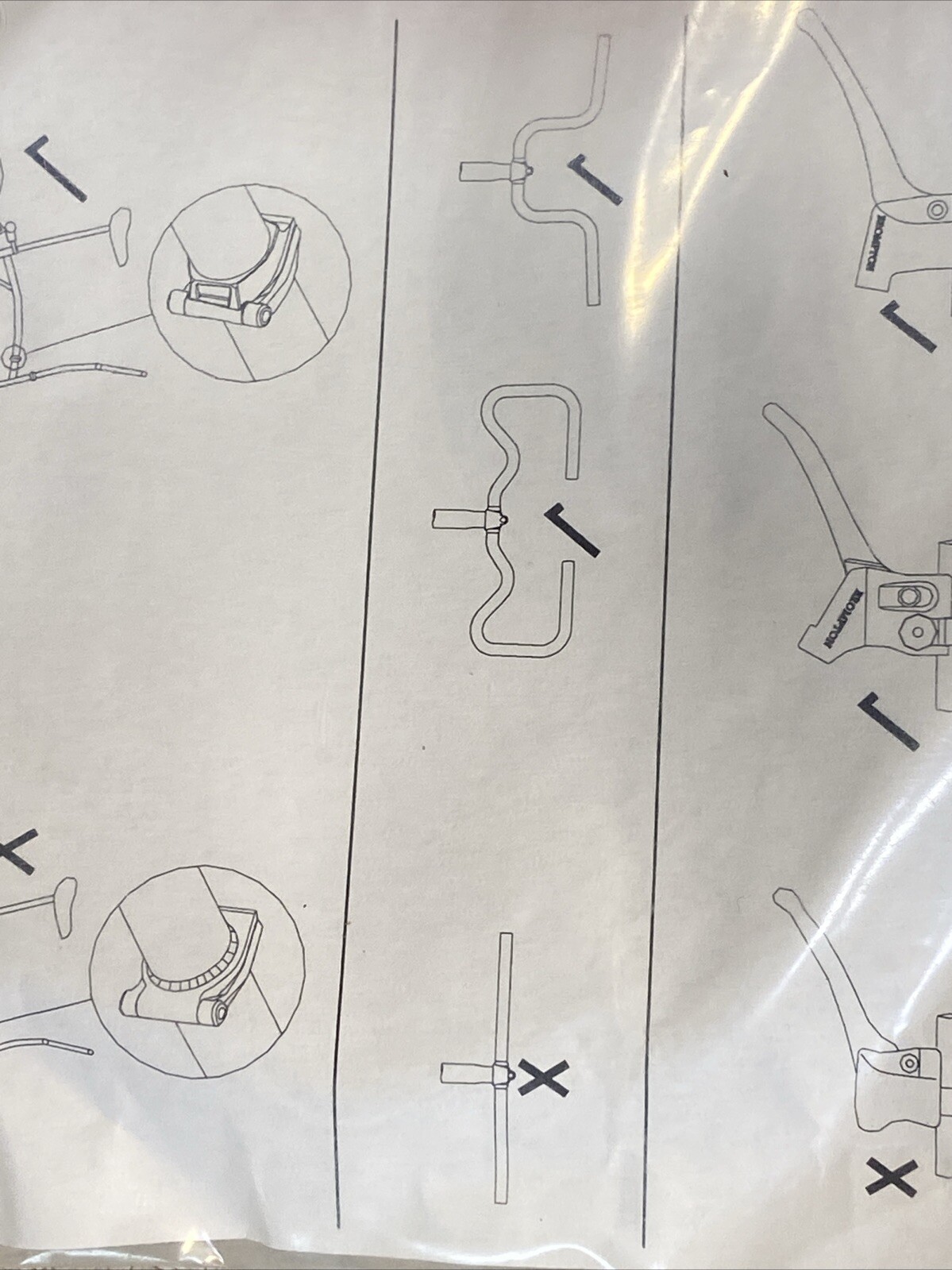Brompton Rear brake cable for Brompton lever Right Rear, long wheel base