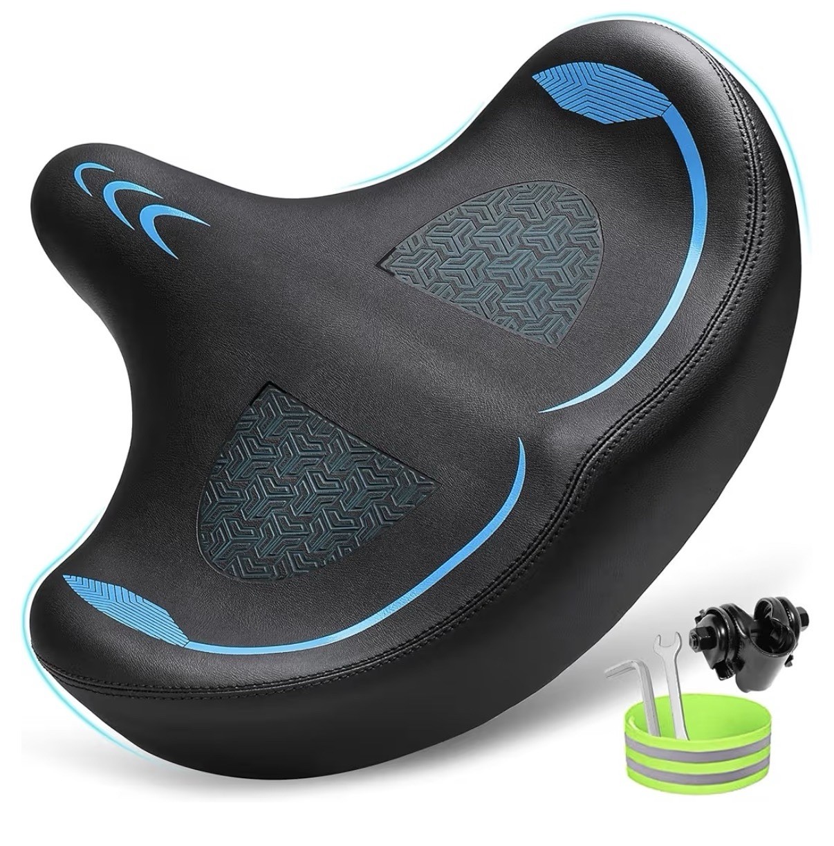 CDYWD Oversized Bike Seat for Men & Women Comfort, Extra Wide Bicycle Seat Cu…
