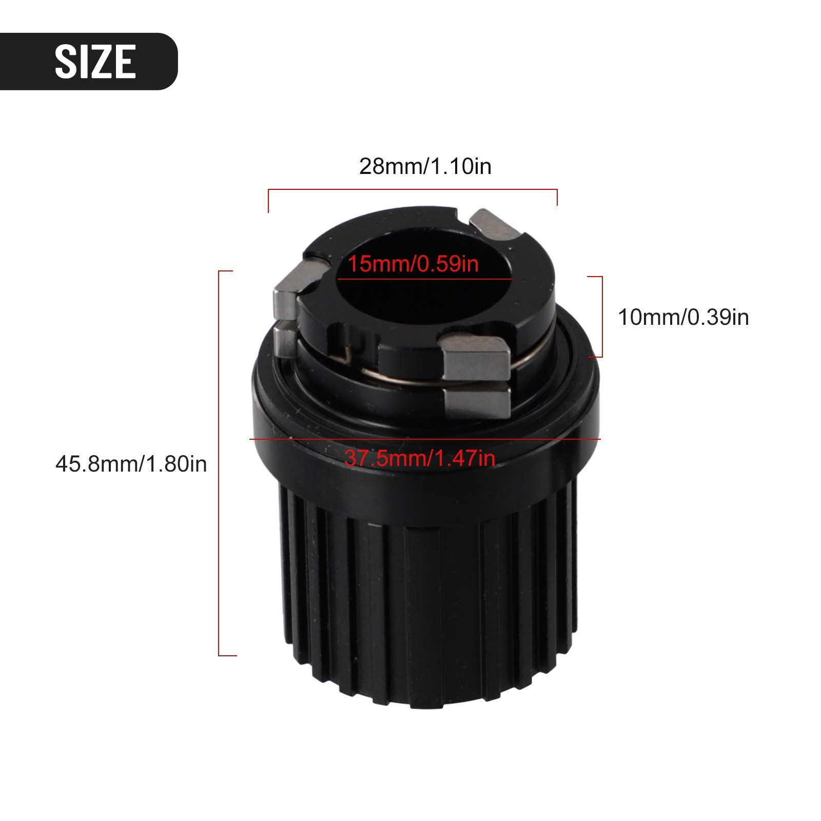12 Speed Freehub Body Compatible with 12 Speed Flywheel M042 3 Pawl Design