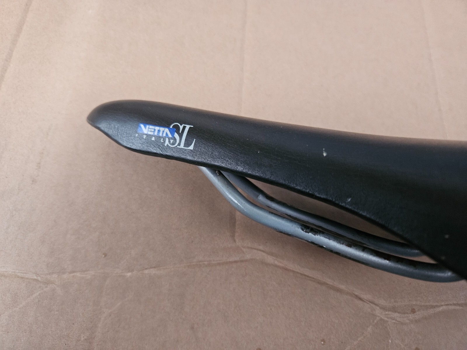 Vintage Vetta SL Road Mountain Bike Saddle Manganese Rails Black made in Italy