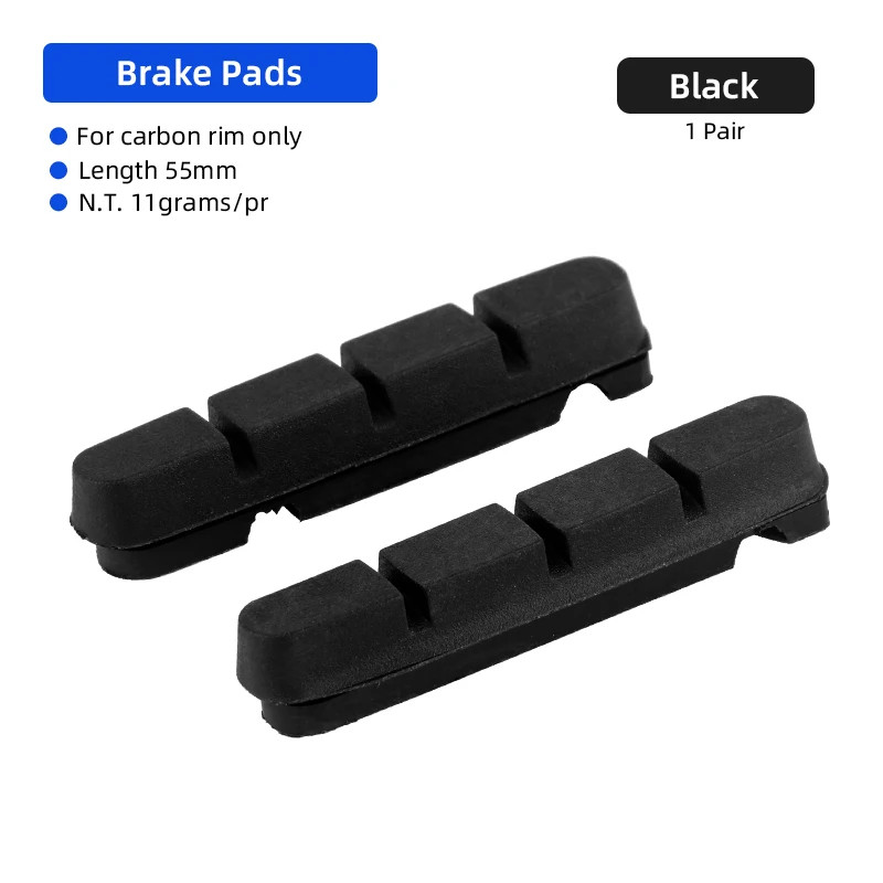 Carbon Rim Brake Pads Cork Compound Road Bike Caliper Braking Inserts for Carbon