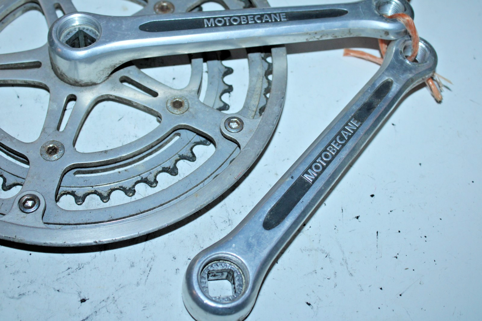1973 Motobecane SR Silstar Drive Side Crank Arm Silver 170mm 40/52T Japan JIS :)