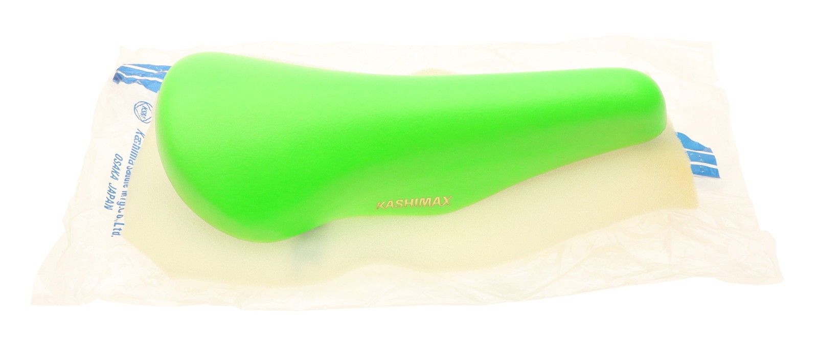 Kashimax KX-2A Padded Saddle Steel Rails Neon Green Vinyl KX2A NOS NEW