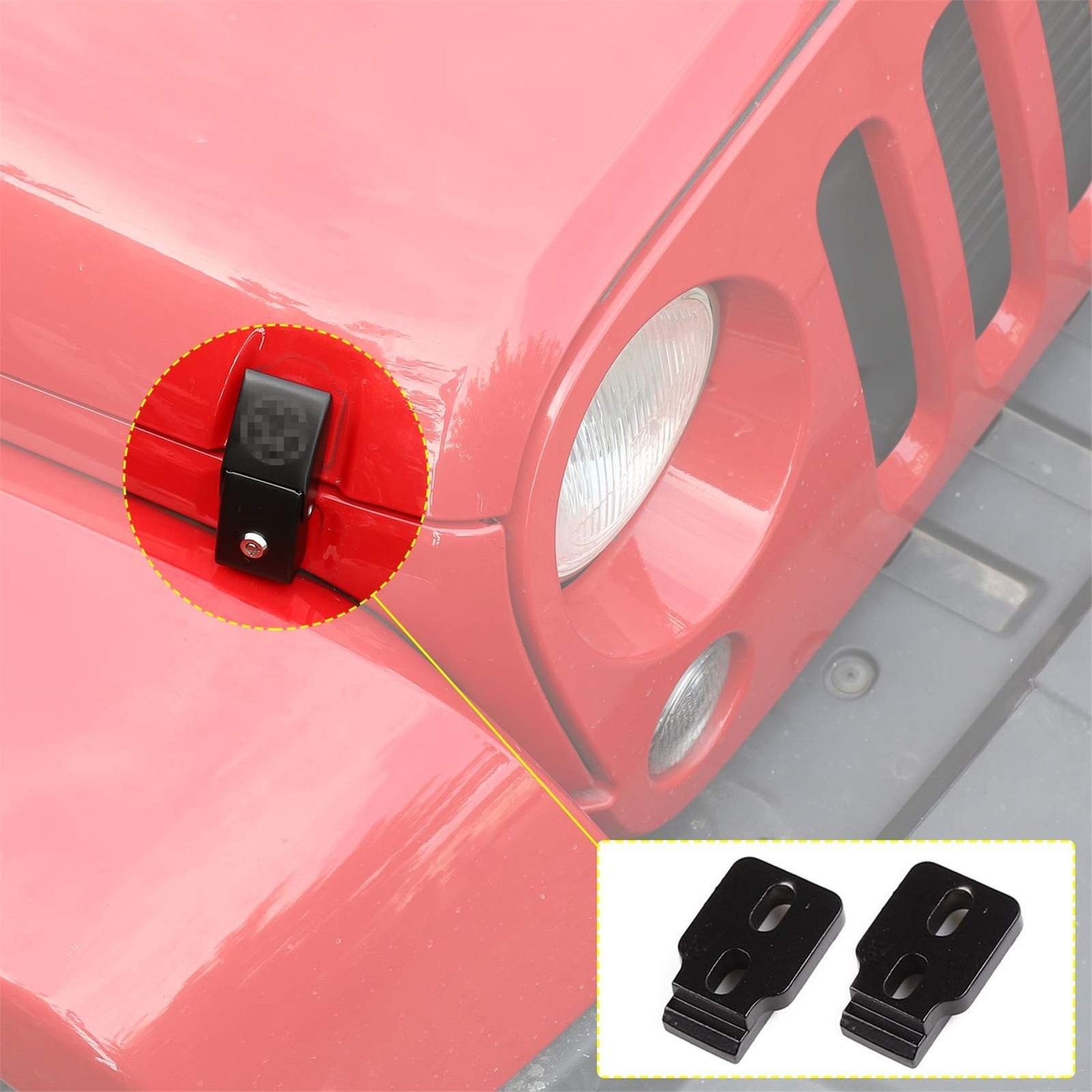 JeCar Hood Latches Locking Hood Catch Kit Aluminum Alloy Hood Locks Compatibl…