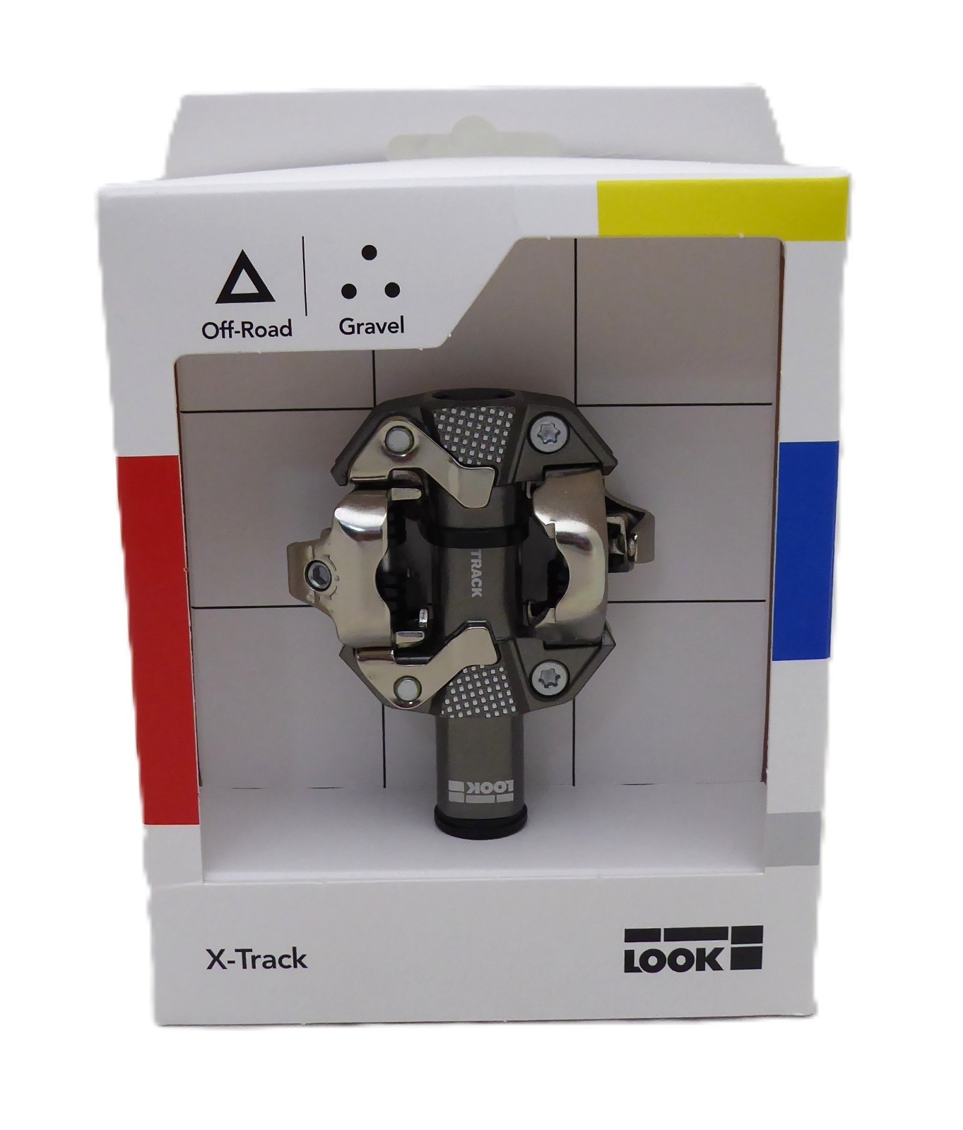 LOOK X-TRACK Pedals – Dual Sided Clipless, Chromoly, 9/16″, Metallic Gray