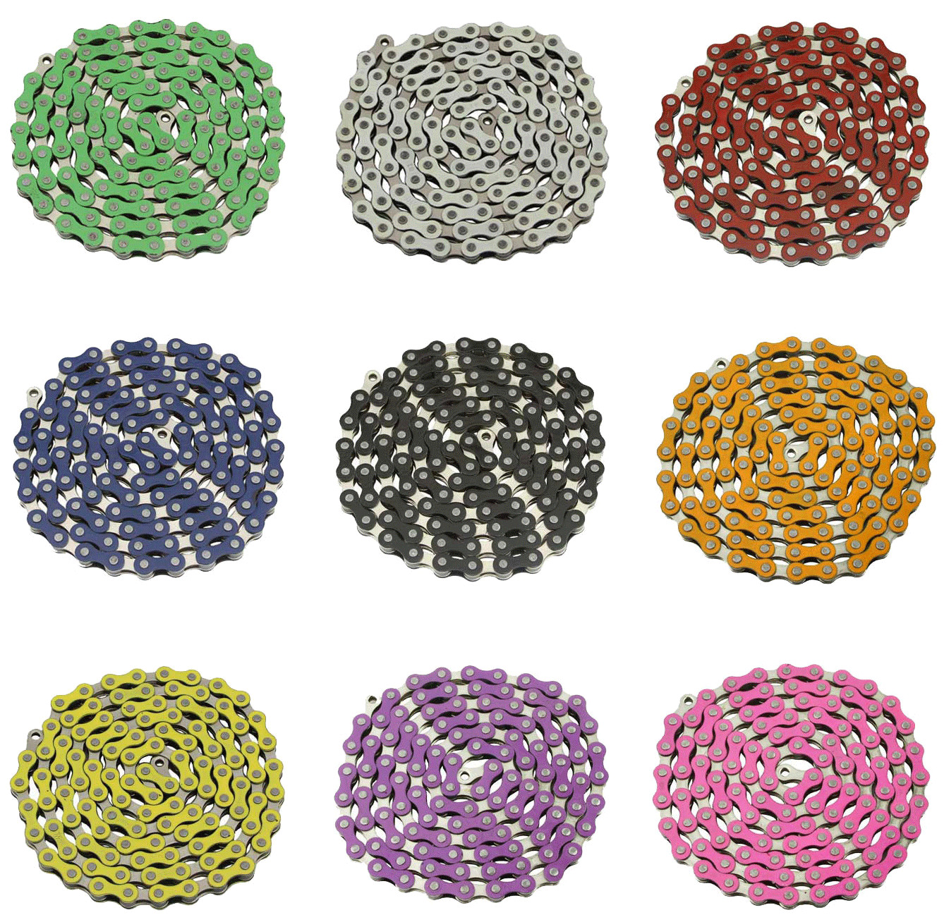 YBN Single Speed Bicycle Chain 1/2″X1/8″ 112L BMX Freestyle Chain 9 Colors