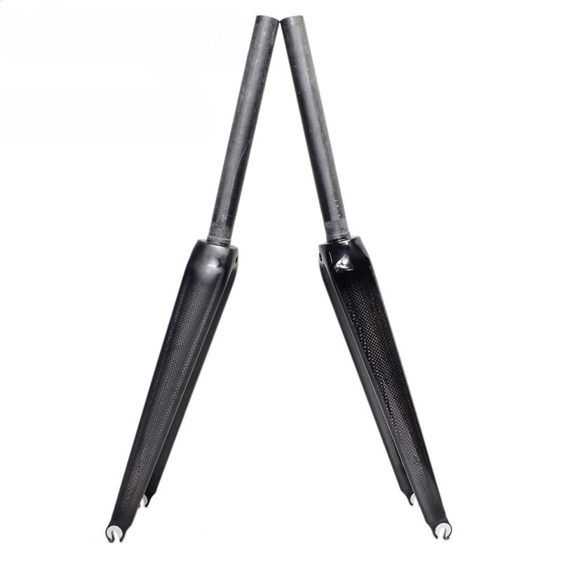 3K Carbon Bicycle Fork Rigid Road Bike Fork 700*28C 28.6mm Steerer Tube C Brake
