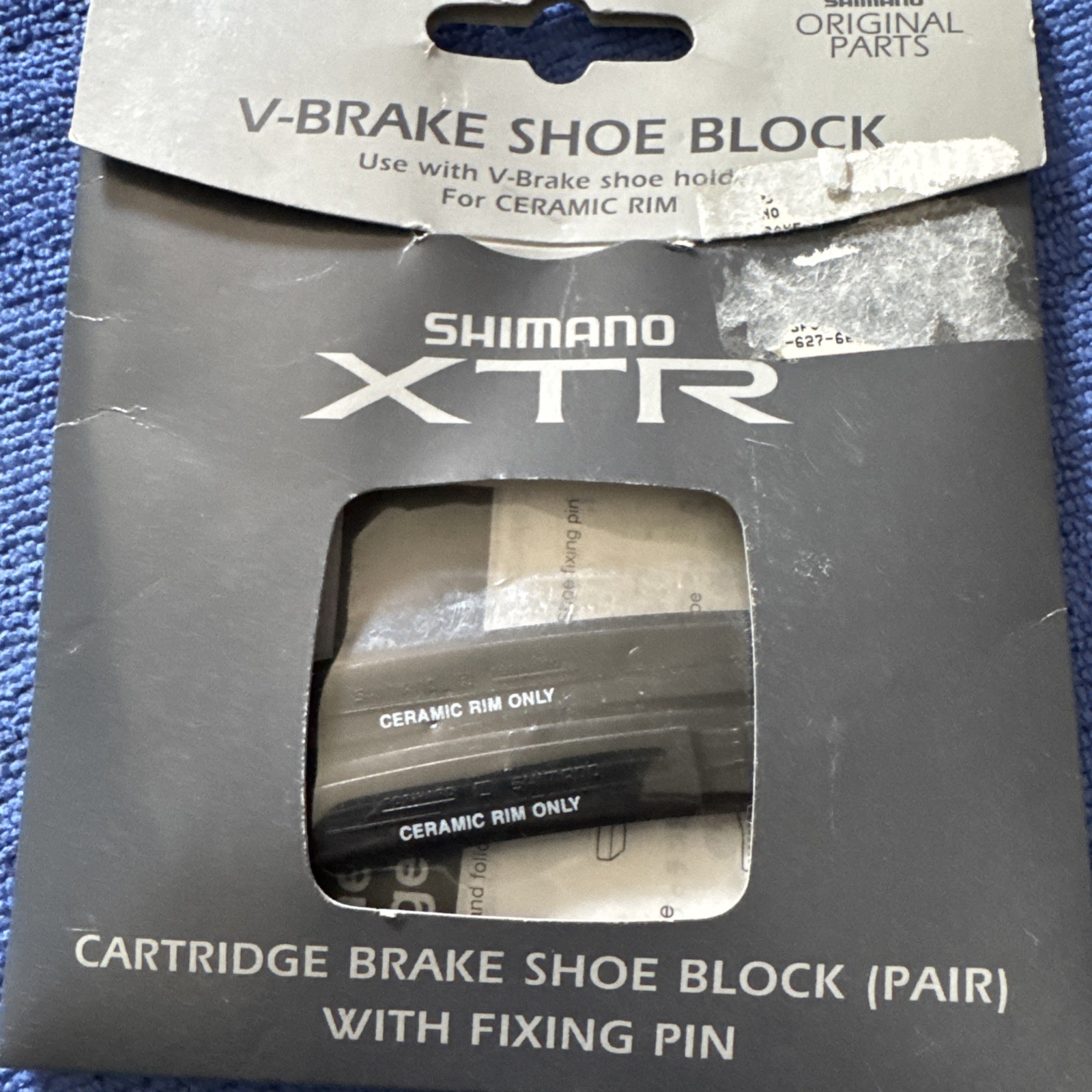 NEW SHIMANO XTR SINGLE V-BRAKE CARTRIDGE PADS CERAMIC RIM ONLY W/PIN SEALED BAG