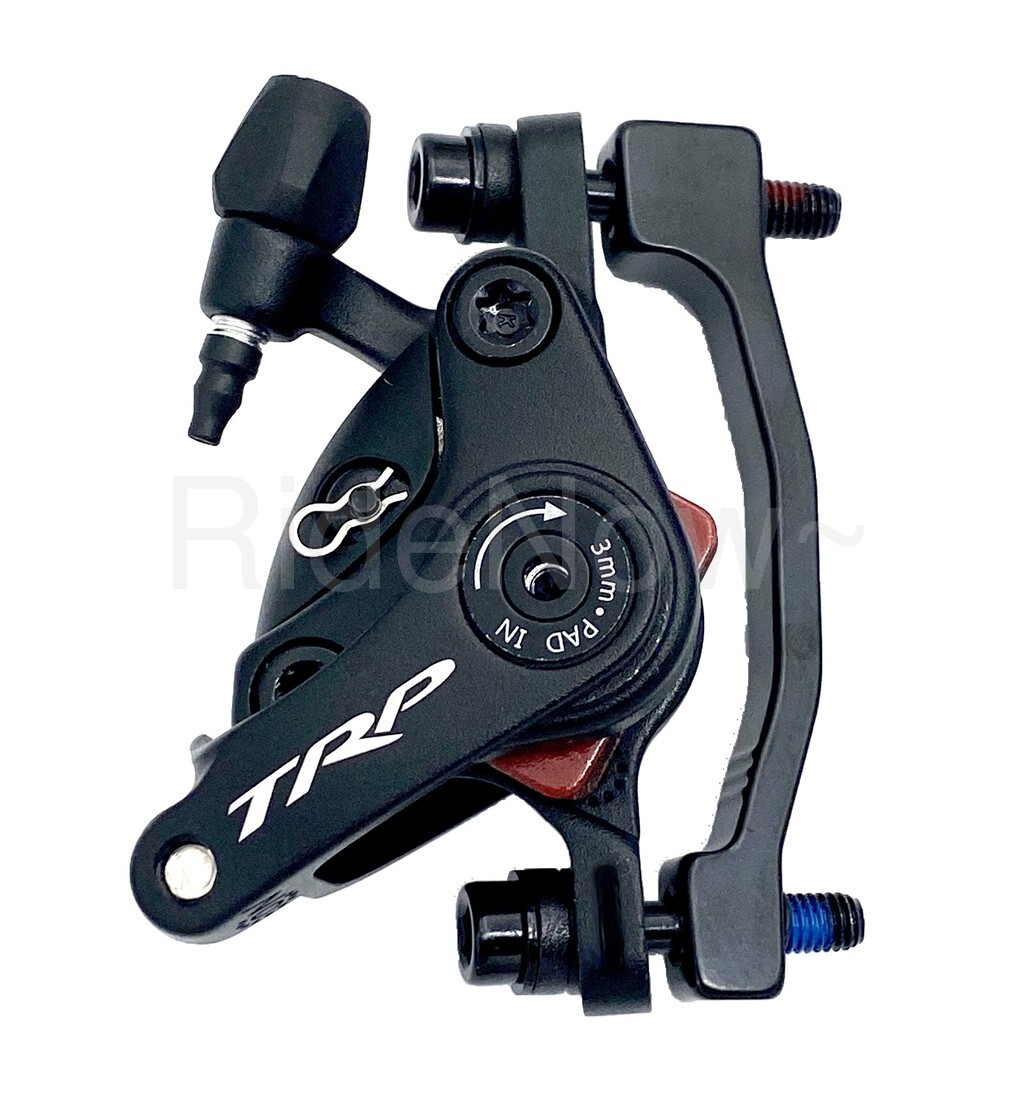 TRP Spyke MTB Disc Brake Caliper Set, PM Mount, 180/180mm w/Rotors+ML800 Lever