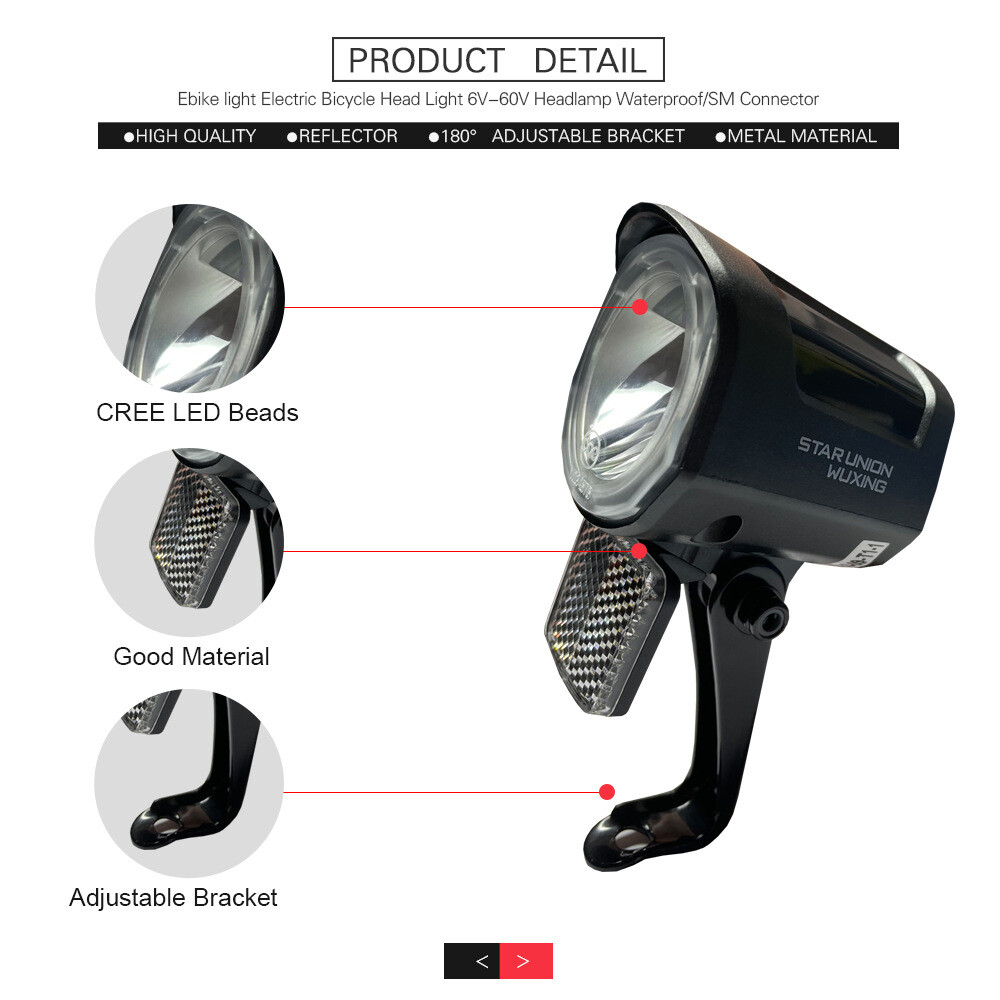6 in 1 Ebike KT-25A 500W-750W Controller & LCD Display +HeadLight Tail lights