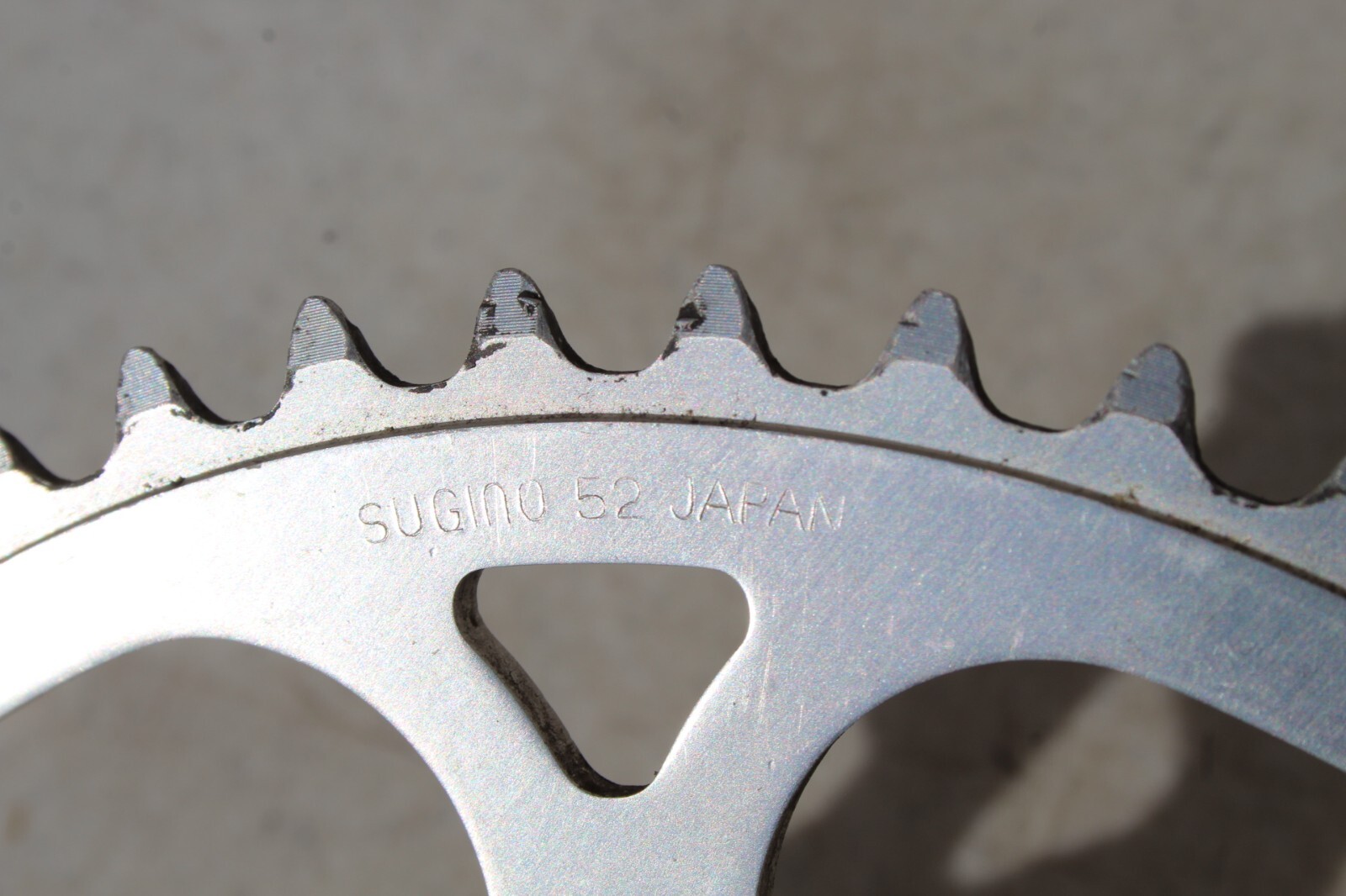 Retro Vintage Sugino 52 Tooth Silver Chainring 110 BCD JAPAN