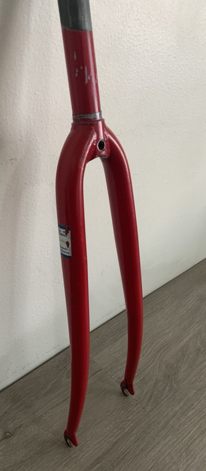 BIANCHI FORK 700C ONE INCH THREADED 185 MM STEERER CHROMOLY 28.2 OUNCES