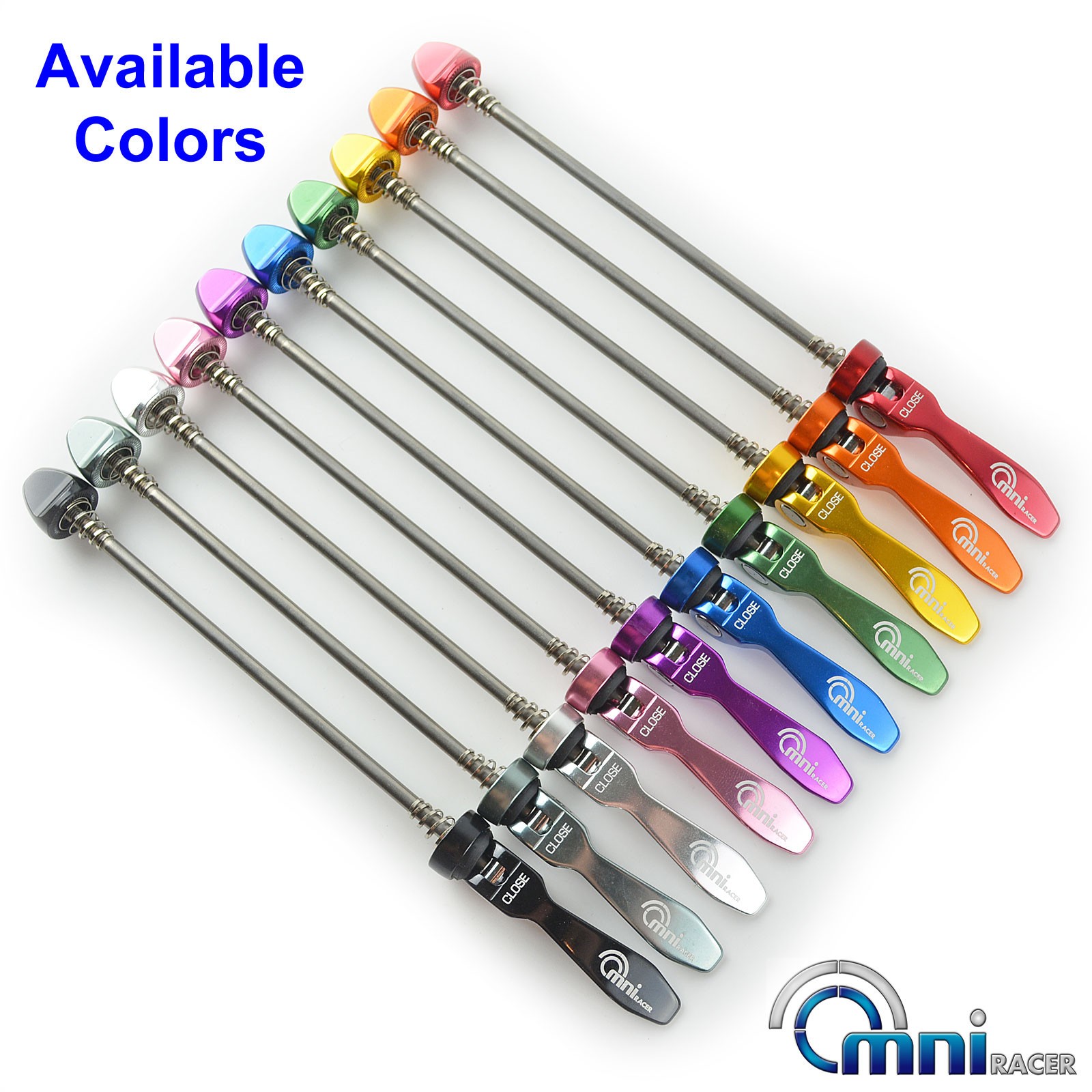 OMNI Racer Quick Release Road Mountain Bicycle Wheel Skewers Stainless: ORANGE