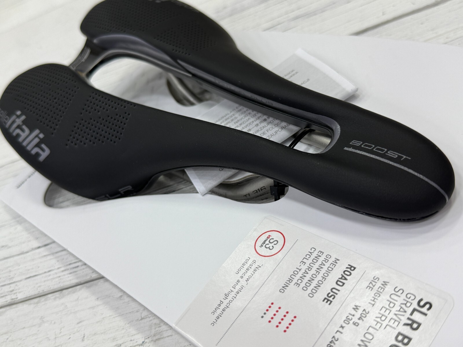 Selle Italia SLR Boost S3 130x248mm Gravel TI316 Superflow Saddle (Black)