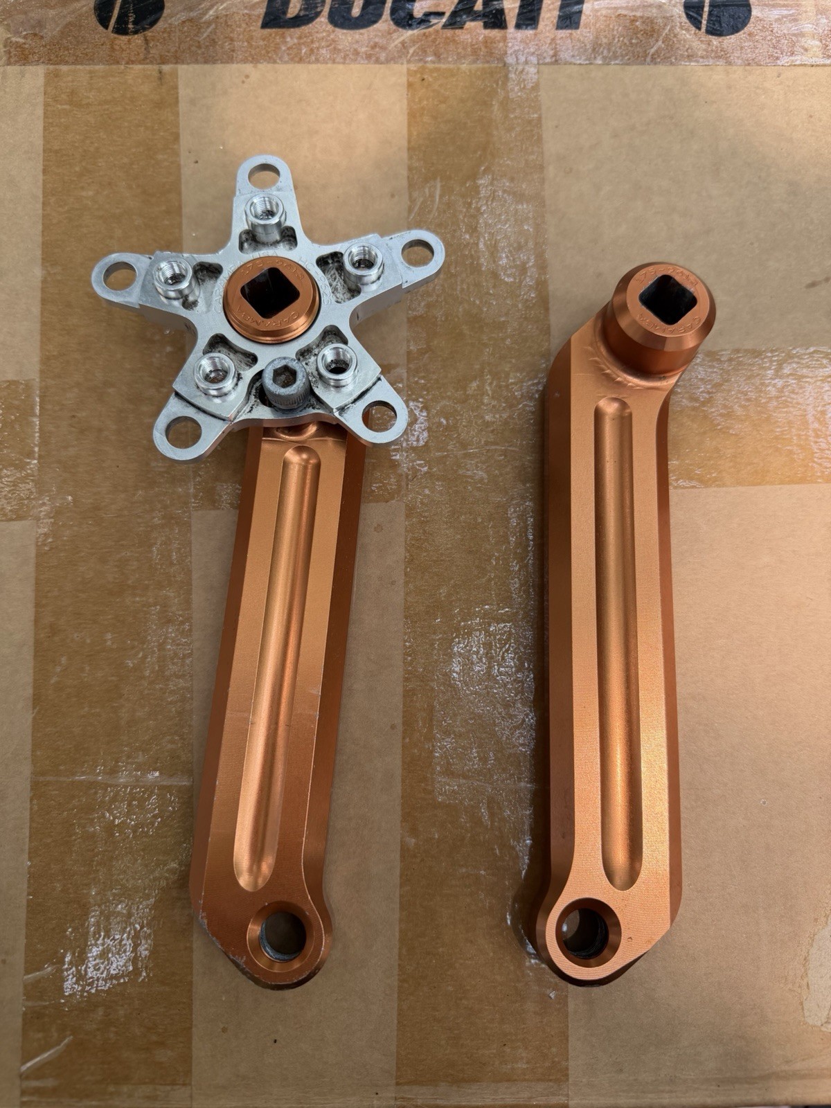 CARAMBA CYCLES Double Barrel Cranks 175mm. Orange