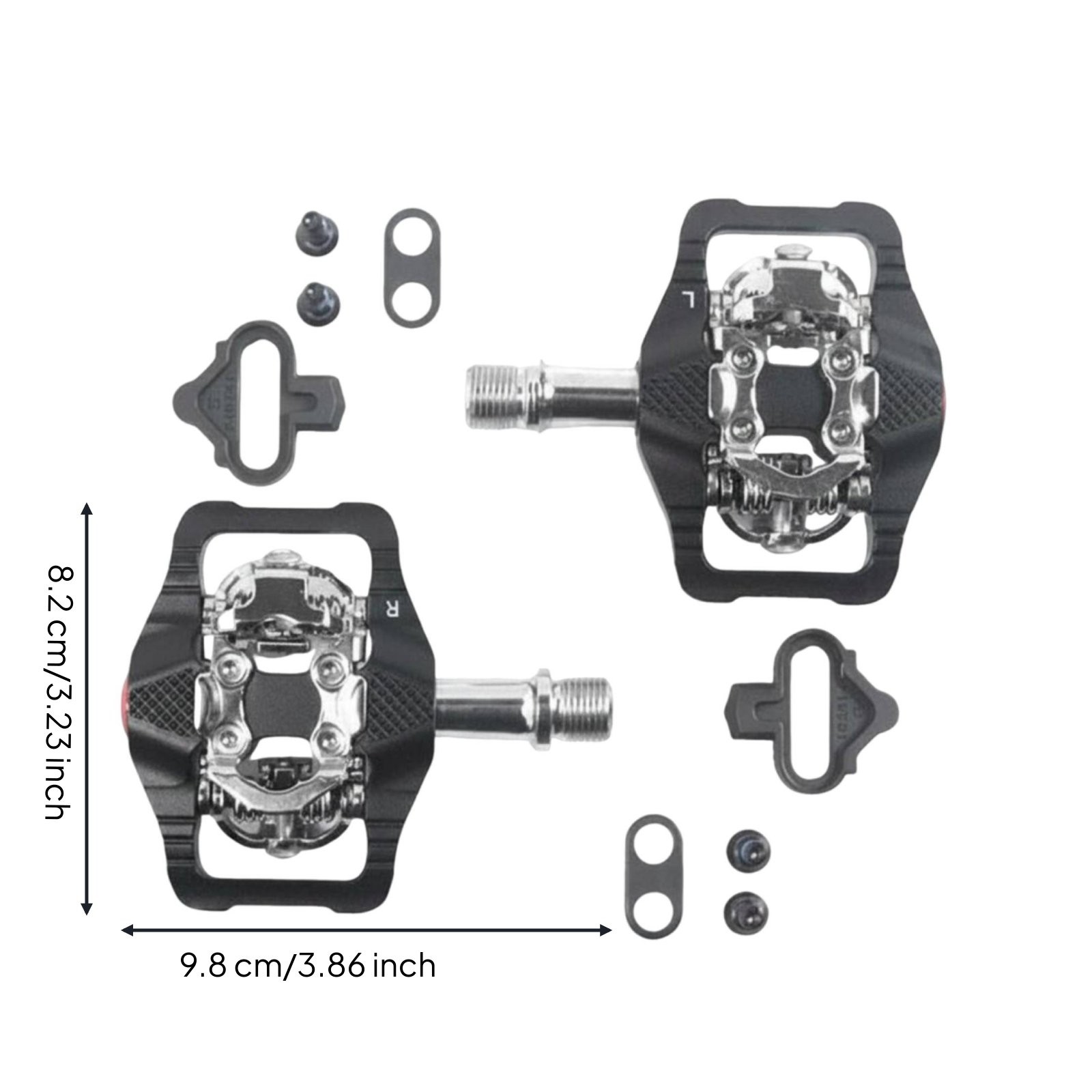 Double-Sided Side Clipless Pedal Alloy-Molybdenum Steel Spindle