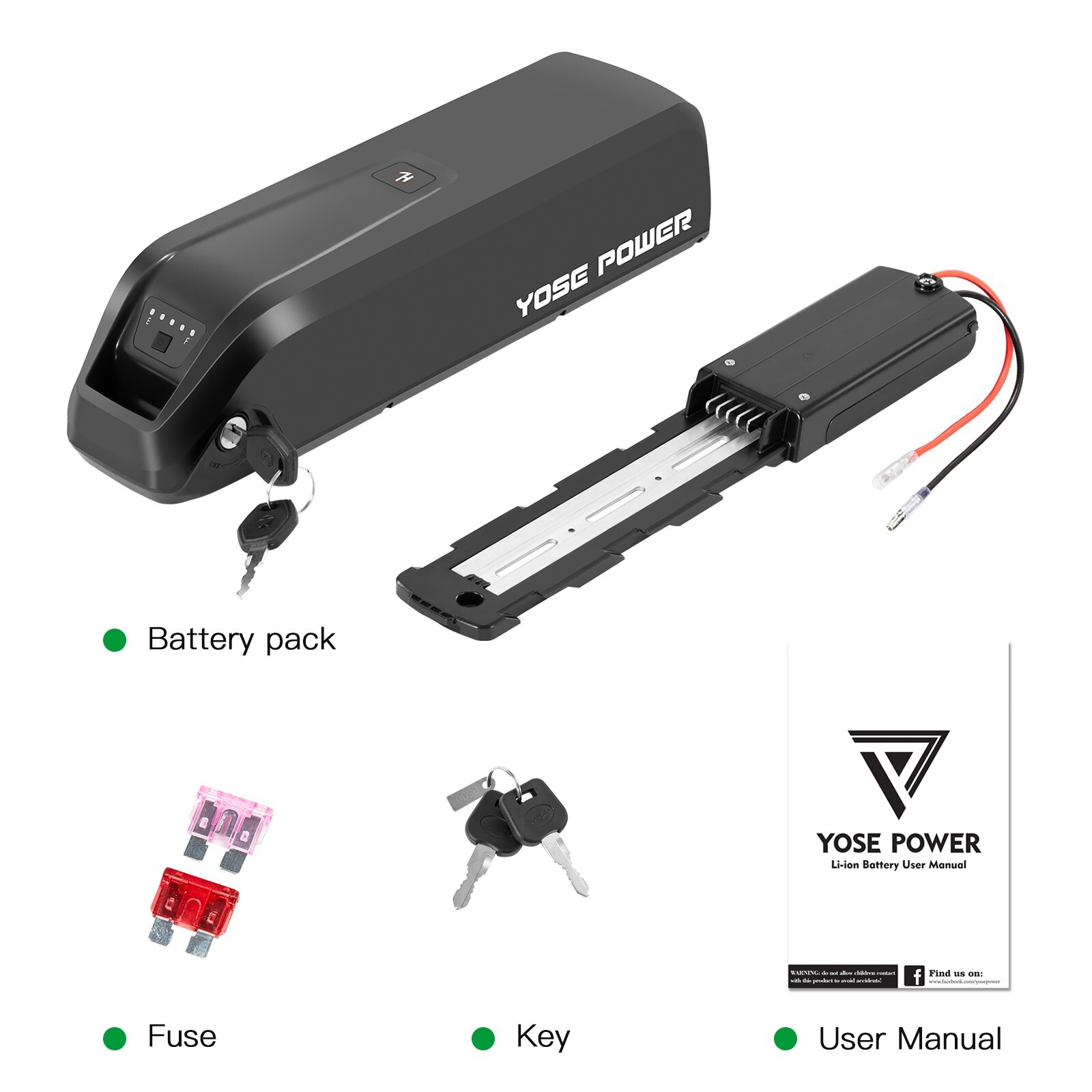 Jasion Electric Bike Battery 36V 13Ah for EB5 Ebike Battery Replacement 36V