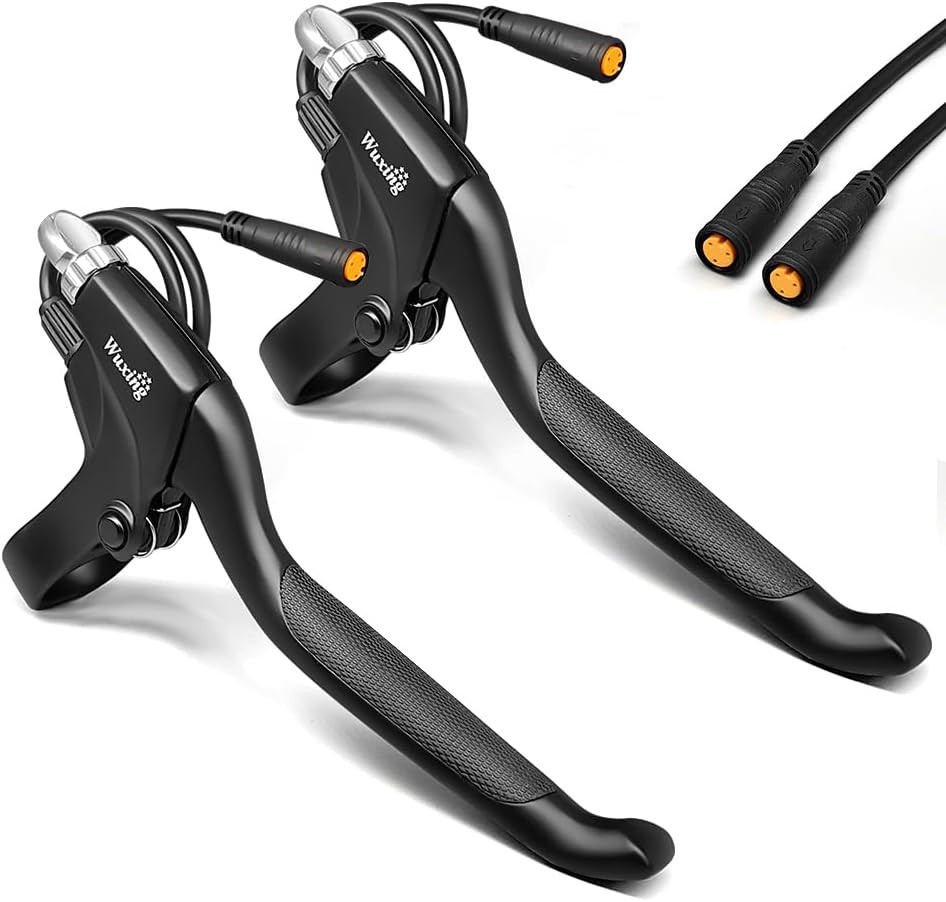 Electric Bicycle Brake Lever with 2-Pin Male Connector, Cut off Power When Braki