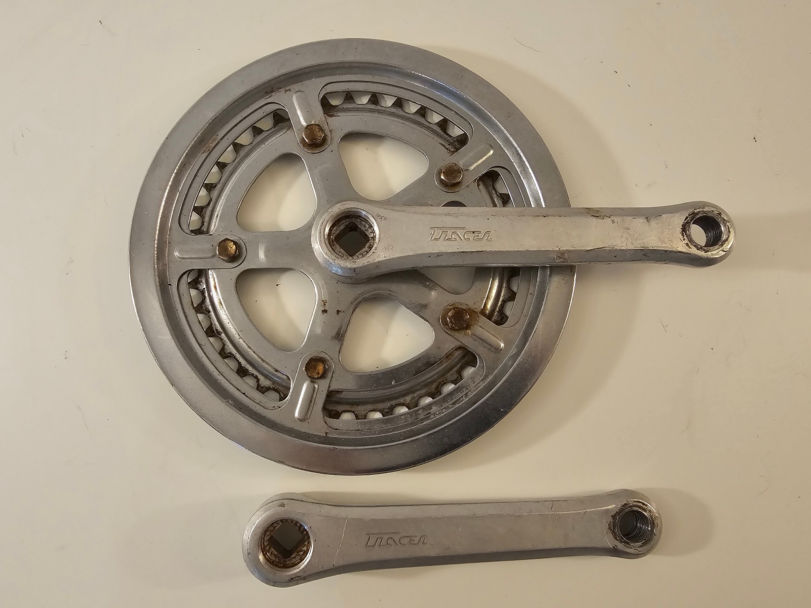 Tracer Bicycle Crankset..Double… 48 – 40 Teeth. Bike….152mm…Silver