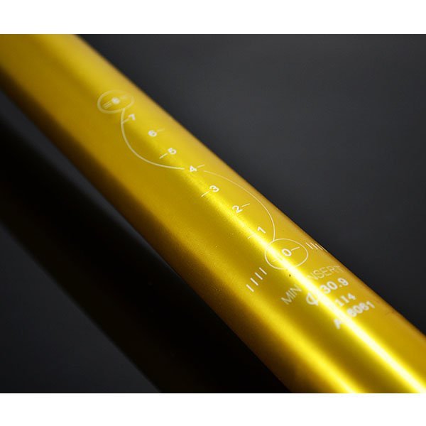 TMARS Lightweight Alloy Seatpost, 30.9 X 350mm, Gold