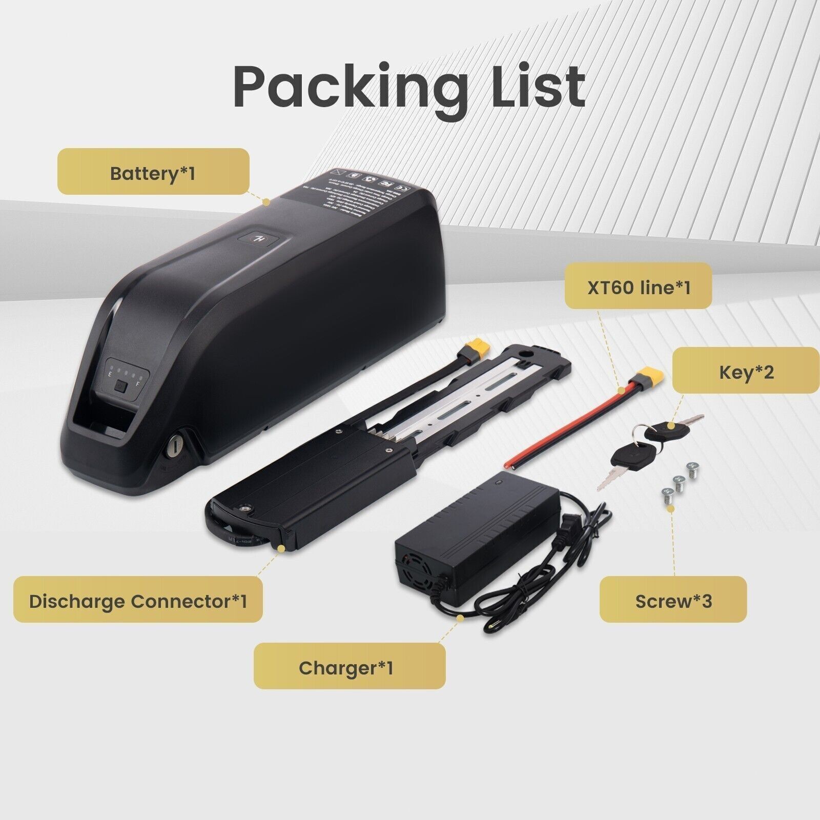 Power Bikes Lithium Ion 36V 48V 52V 10ah 15ah 20ah External Ebike Battery Pack