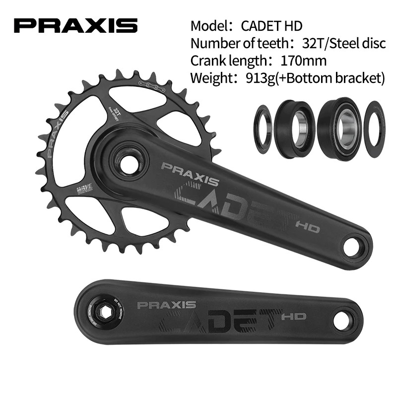 165/170/175mm 30T/32T Single Chainring Mountain Bike Hollow Integrated Crankset