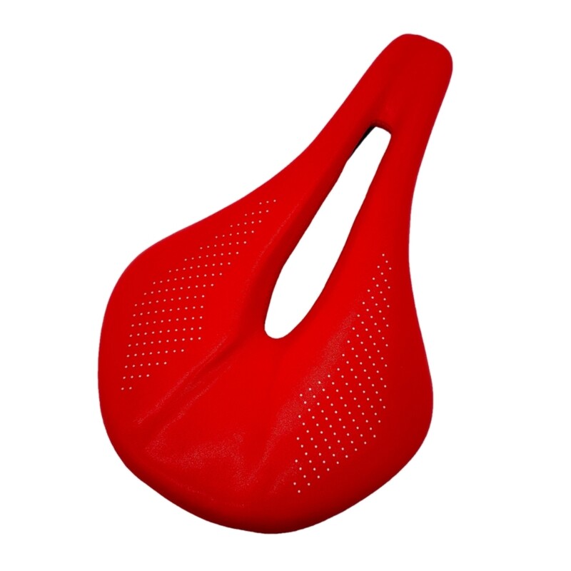 Leather Carbon Fiber Bike Seat Breathable Road Bike Saddle Cushion for Men Women