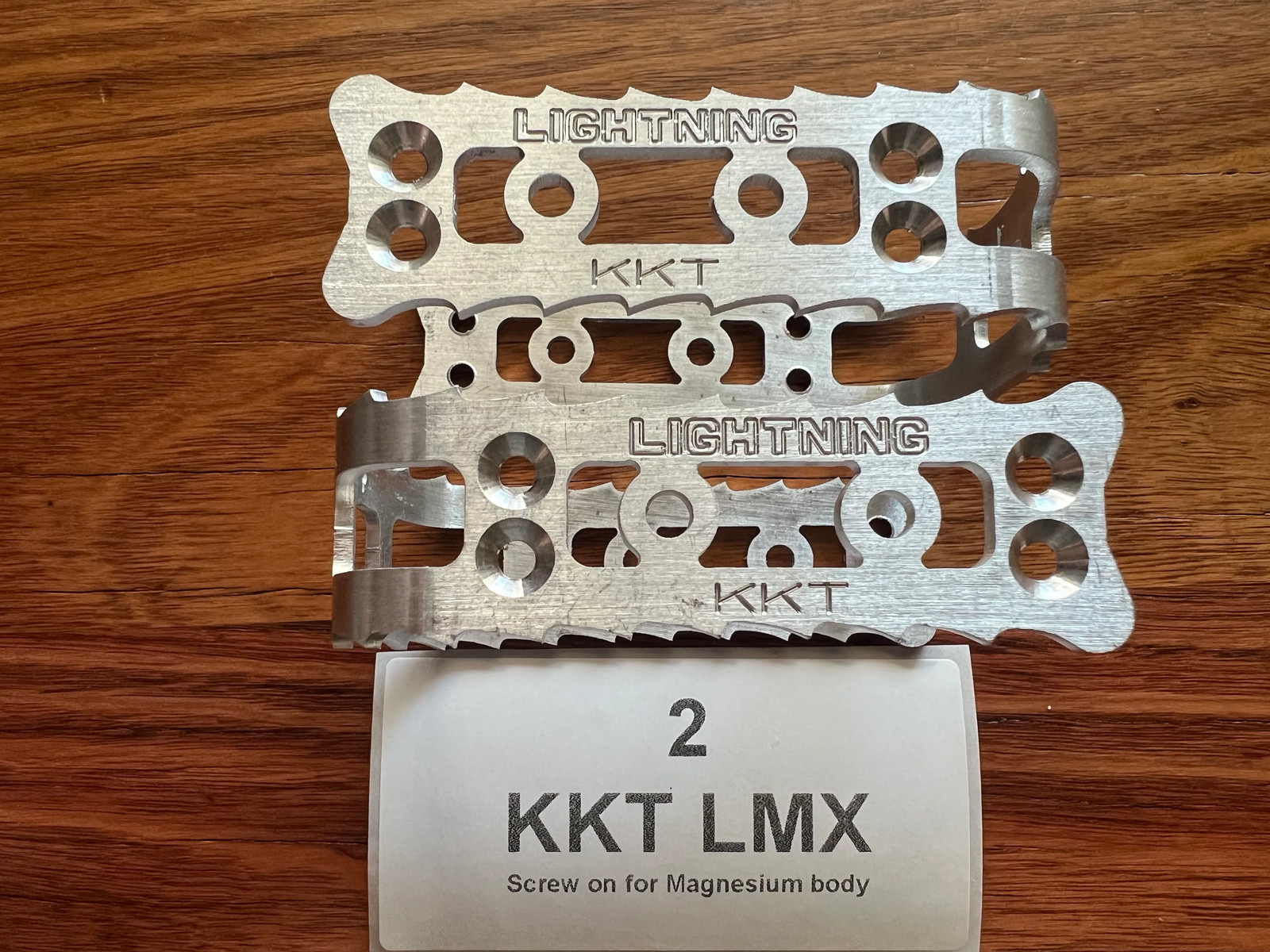 KKT LMX Lightning Pedal Cage – Raw Alloy – old school bmx