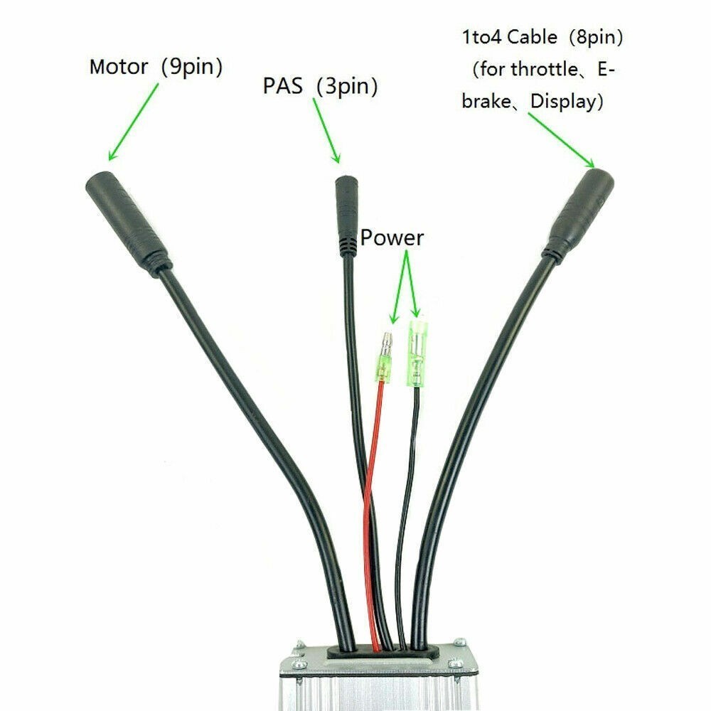 E-bike Controller 36V/48V 15A KT for 250W 350W Brushless Motor US SUK