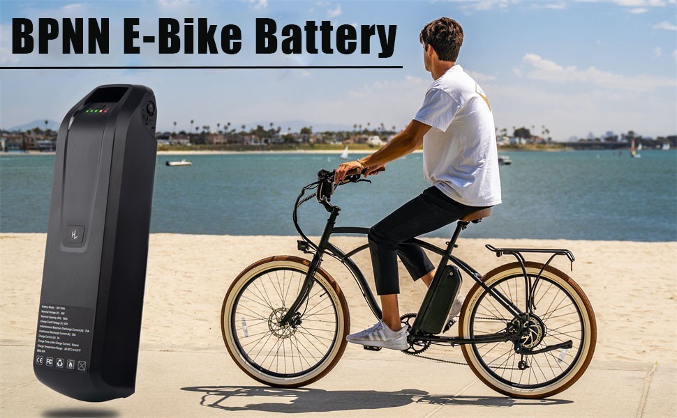 48V 10Ah Ebike Battery Electric Bike Lithium Battery for 200W-1000W Motors 5PIN
