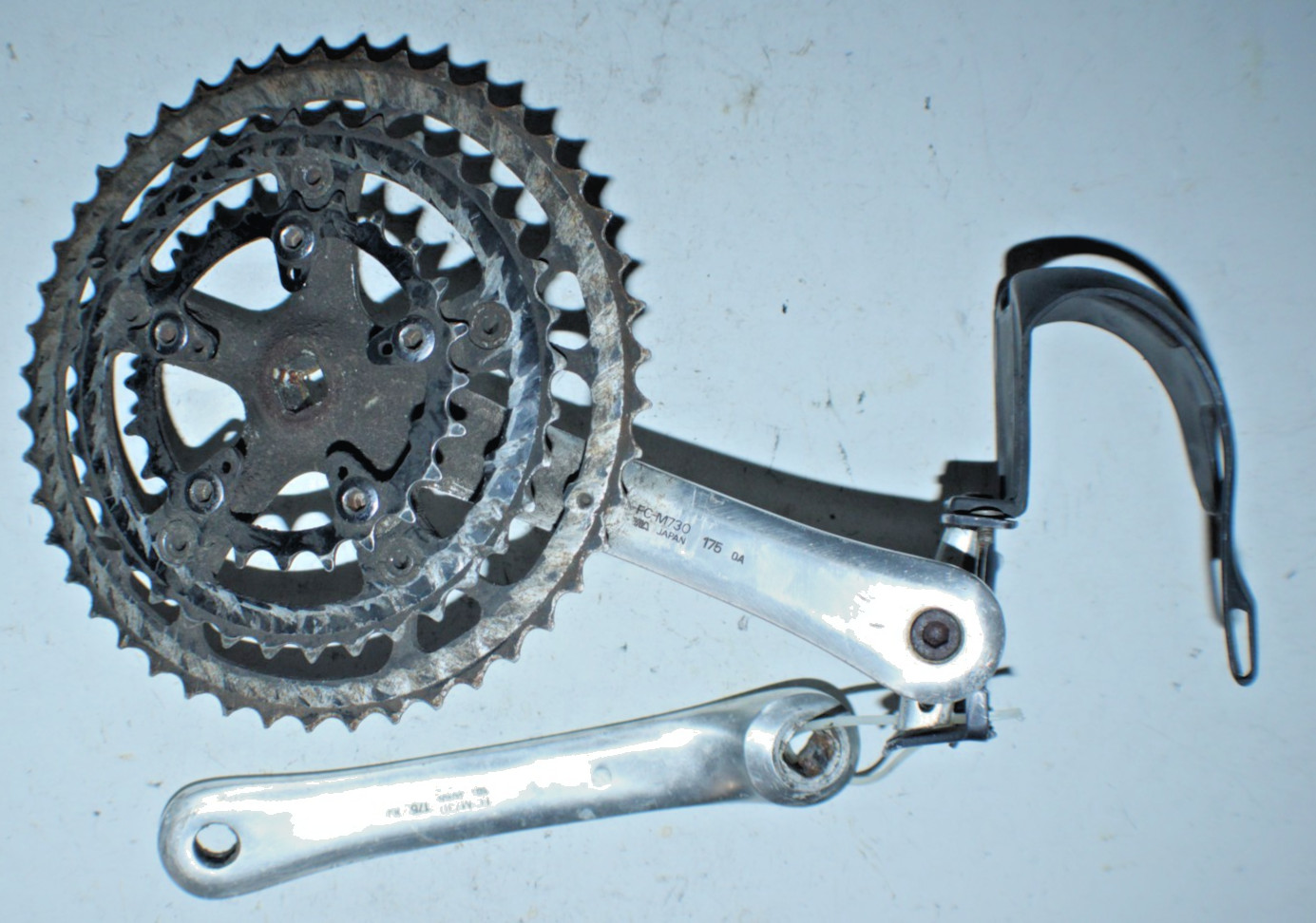 Shimano Triple Crankset Silver/Black FC-M730 175mm 46/36/24T BCD104/74 Ships USA