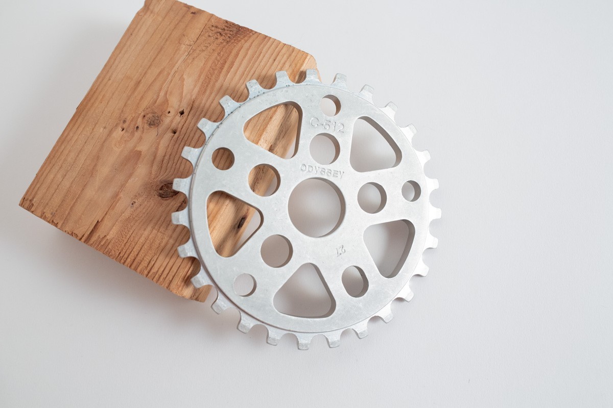 NOS Odyssey Chase Hawk C-512 27T BMX Sprocket Raw 7075-T6 Aluminum